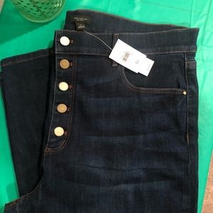 Ann Taylor high waisted button fly jeans NWT